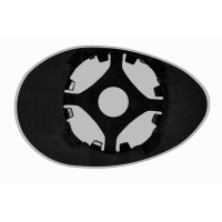 Дзеркальний елемент ALFA ROMEO 156 (98-06) лівий асферичний голубий