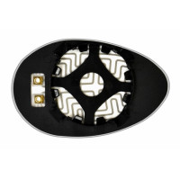 Дзеркальний елемент ALFA ROMEO 156 (98-06) лівий асферичний голубий з обігрівом