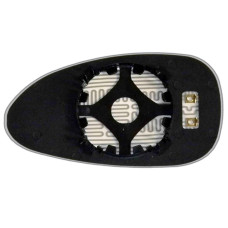 Дзеркальний елемент DAEWOO Nubira (99-04) правий асферичний з обігрівом