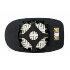 Дзеркальний елемент MASERATI Quattroporte (03-08) правий асферичний голубий з обігрівом