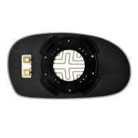 Дзеркальний елемент KIA Sephia II (98-04) лівий асферичний з обігрівом