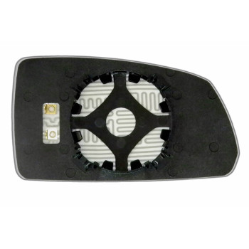 Зеркальный элемент KIA Rio II (05-07) левый асферический с обогревом