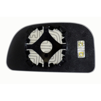 Елемент дзеркала заднього огляду MITSUBISHI Colt V (91-96) правий сферичний з обігрівом