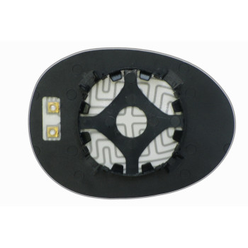 Елемент дзеркала заднього огляду PEUGEOT 107 (05-14) лівий сферичний з обігрівом