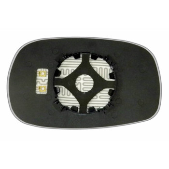 Елемент дзеркала заднього огляду SSANG YONG Rexton I (02-07) лівий сферичний голубий з обігрівом