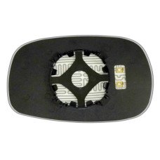 Зеркальный элемент SSANG YONG Rexton I (02-07) правый асферический голубой с обогревом