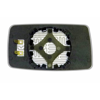 Елемент дзеркала заднього огляду VOLKSWAGEN Golf III (91-97) лівий плоский голубий з обігрівом