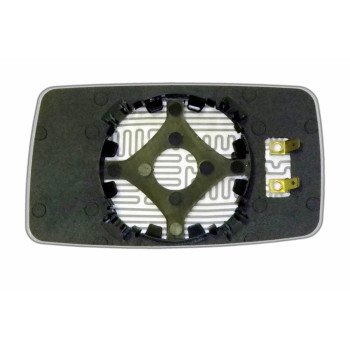 Елемент дзеркала заднього огляду VOLKSWAGEN Golf III (91-97) правий сферичний голубий з обігрівом