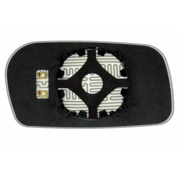 Елемент дзеркала заднього огляду AUDI 100 (45) (91-94) лівий сферичний з обігрівом