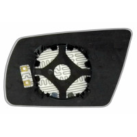 Дзеркальний елемент AUDI A6 Allroad I (00-06) правий асферичний голубий з обігрівом