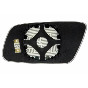 Елемент дзеркала заднього огляду AUDI A6 (98-04) правий сферичний голубий з обігрівом