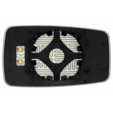 Дзеркальний елемент AUDI 80 (86-94) лівий плоский голубий з обігрівом