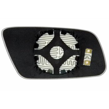 Елемент дзеркала заднього огляду AUDI A3 (00-03) лівий асферичний голубий з обігрівом