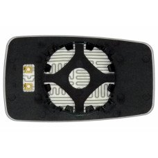 Дзеркальний елемент AUDI 80 (86-94) лівий плоский голубий з обігрівом