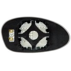 Зеркальный элемент BMW 1 E81 E87 (04-08) левый сферический голубой с обогревом