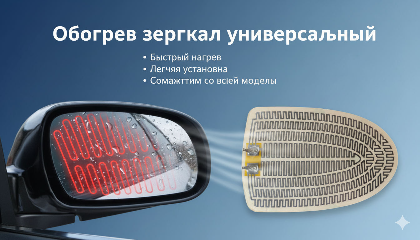 Car Side Wing Mirror Heating Pad 12v Universal